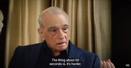 Martin Scorsese on the difference between making a 60-second and 3-hour film