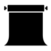 An icon of a backdrop roll