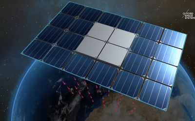 A still image from an animation for Oxford Space Systems